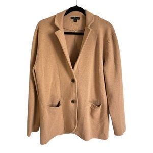 J. Crew Women’s Merino Sweater Blazer Camel Tan Size XL